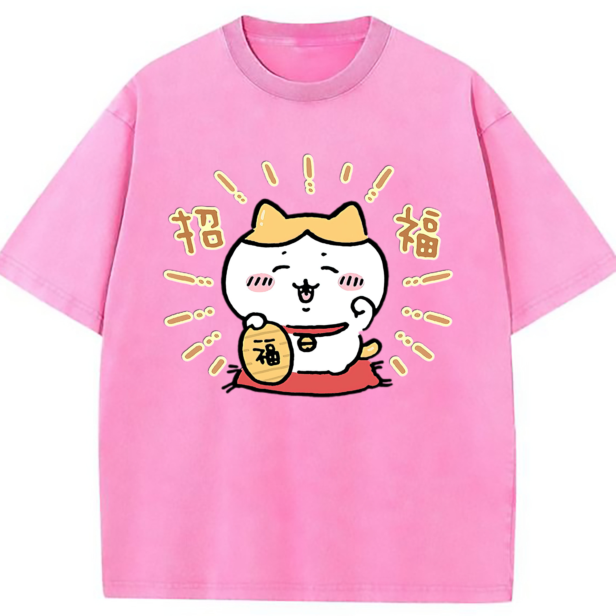 （画像用） ちいかわ ハチワレ Chii-kawa hachiware 綿100% ヴィンテージ風 半袖Tシャツ（フロントプリント）
